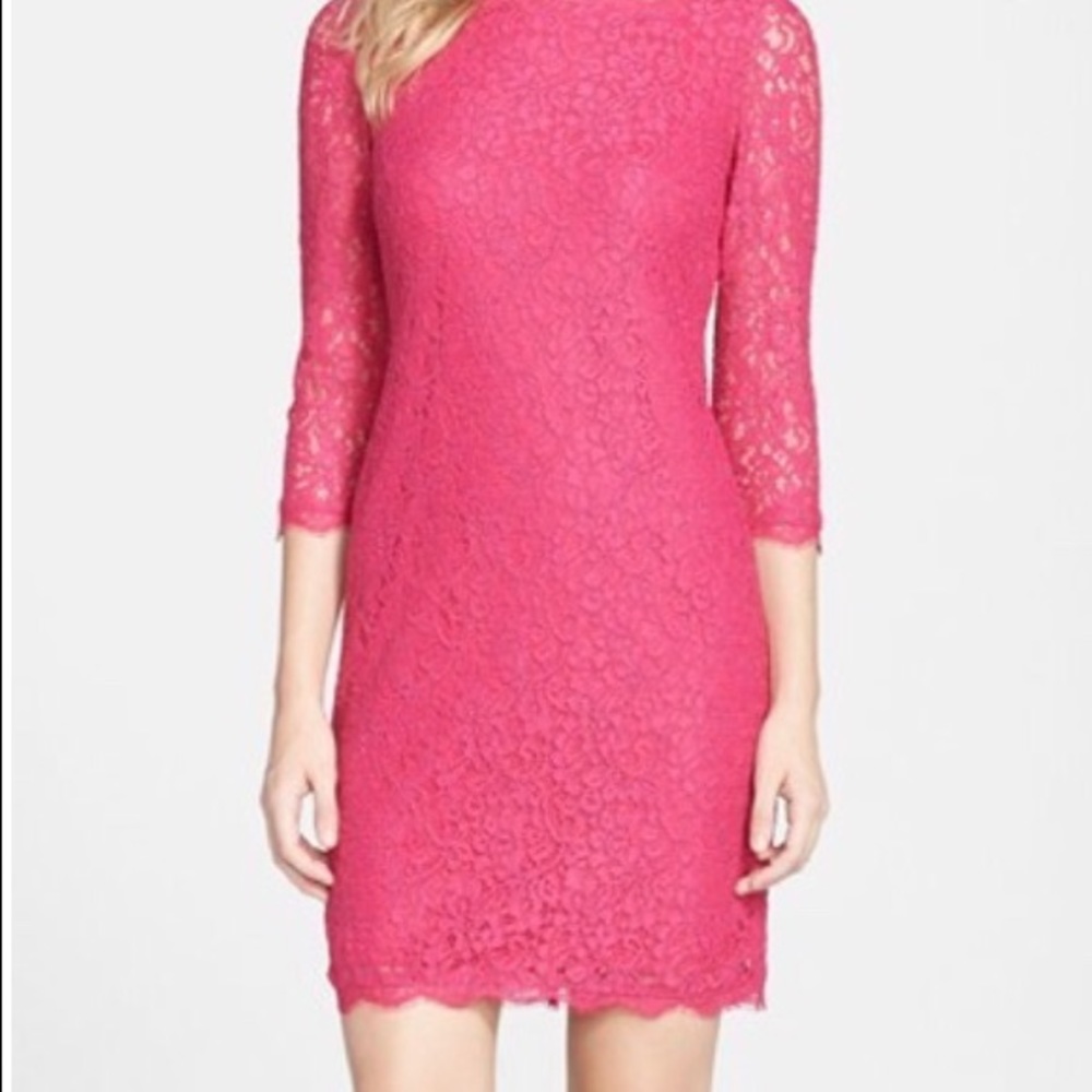 Adrianna papell Long sleeve lace sheath dress